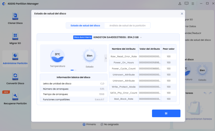 comprobar el estado de la tarjeta SD 2