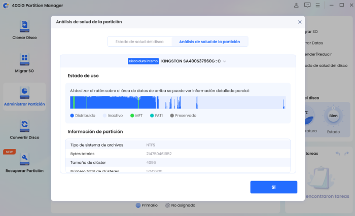 comprobar el estado de la tarjeta SD 3
