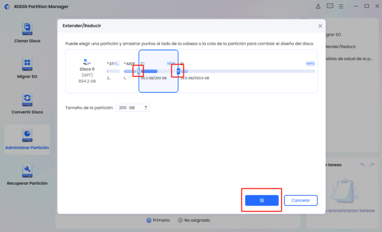 cómo limpiar la unidad c Windows 11 con 4DDiG paso 2
