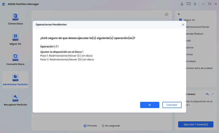 extender particion