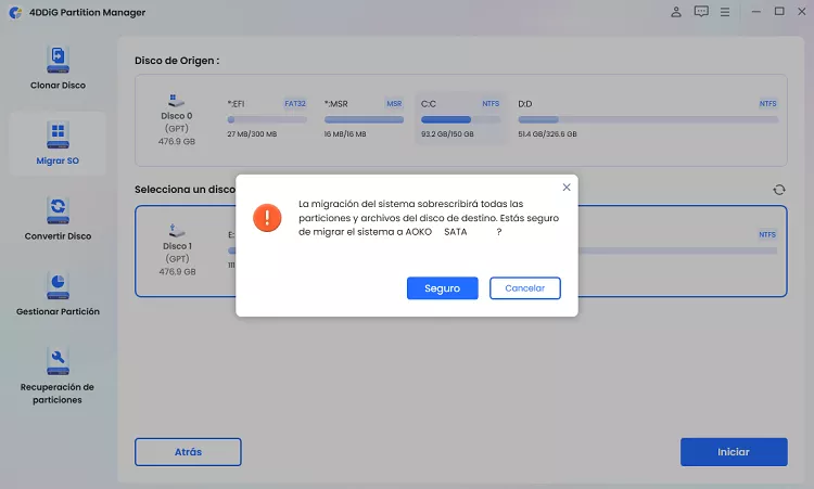 Paragon Migrate OS to SSD no funciona
