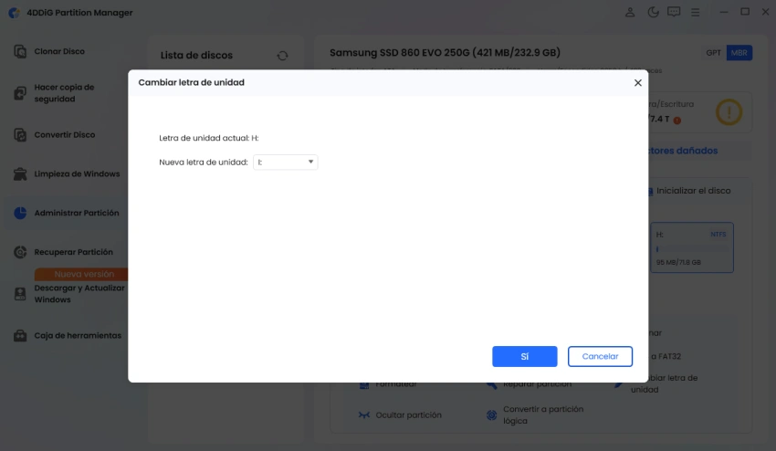 hacer clic en Aceptar para ejecutar la operación