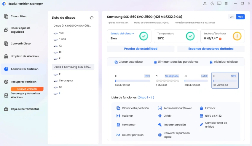 seleccionar convertir NTFS a FAT32