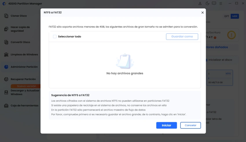 guardar archivos grandes en el ordenador