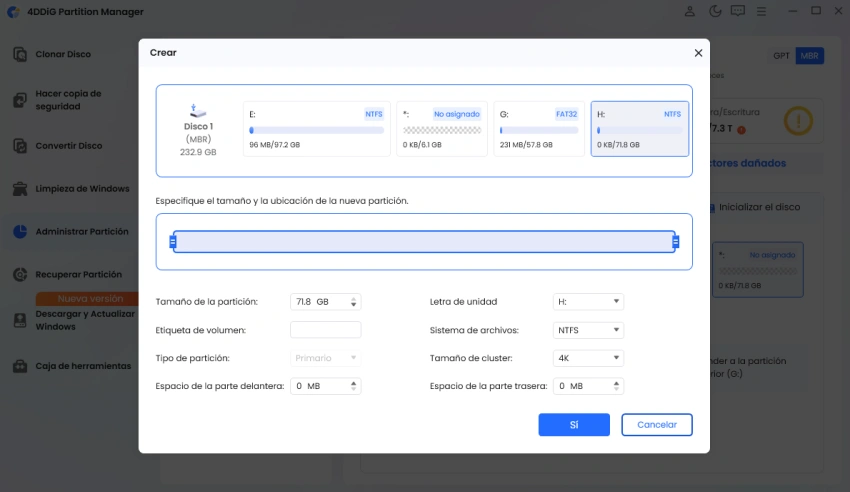 hacer clic en Aceptar para ejecutar la operación