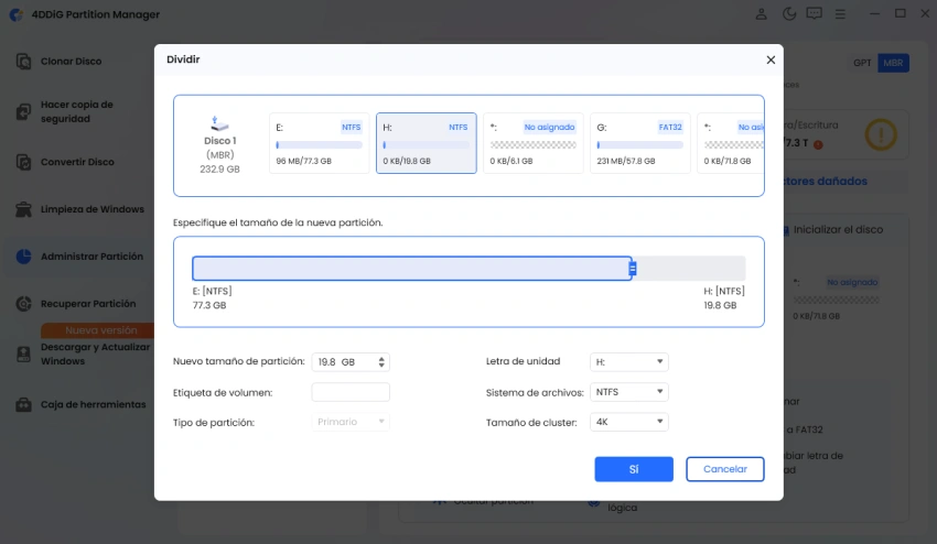 hacer clic en Aceptar para ejecutar la operación
