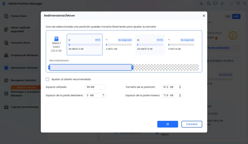 hacer clic en Aceptar para ejecutar la operación