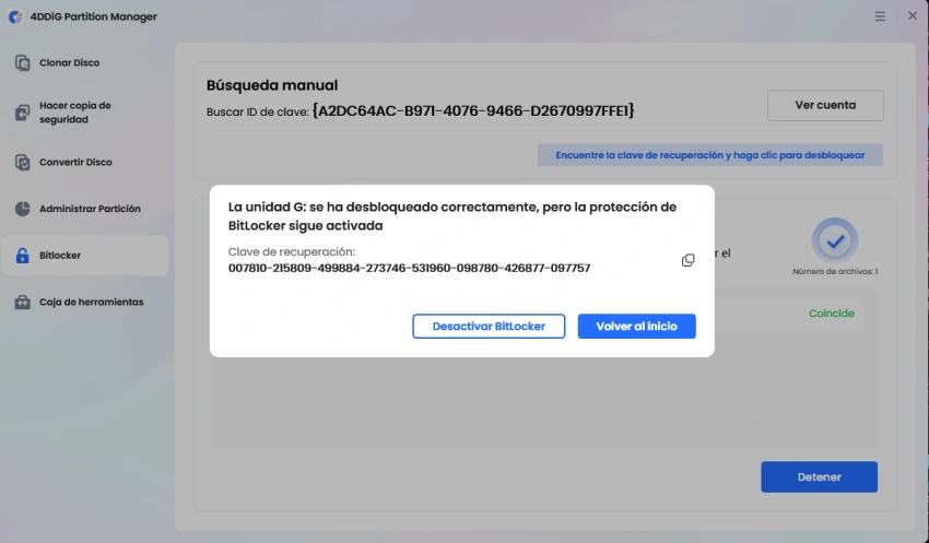 get bitlocker recovery key winpe