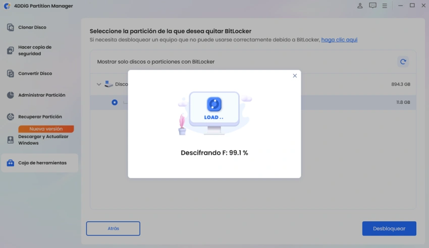 decrypting bitlocker