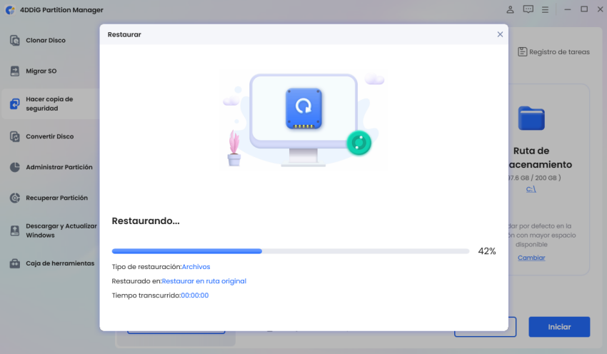 proceso de restauración