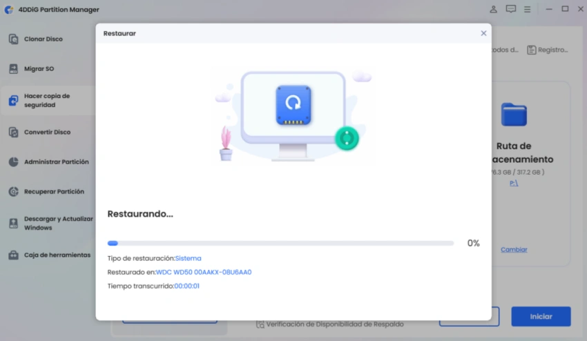 restore from system backup