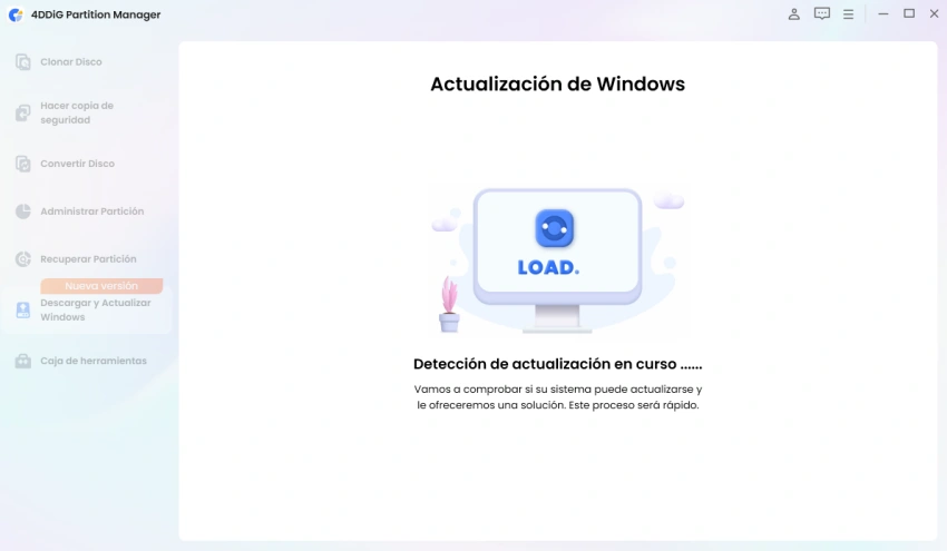 Diagnosticar y ejecutar actualización