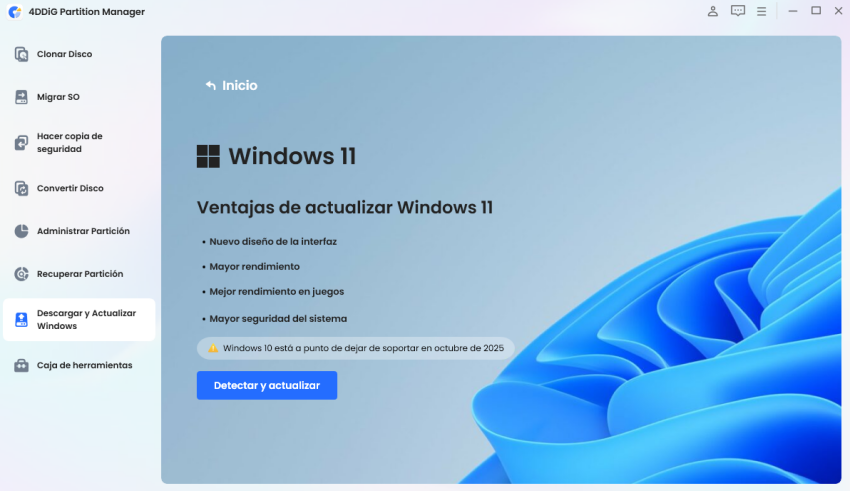 detectar las especificaciones de actualización de win11 en la PC