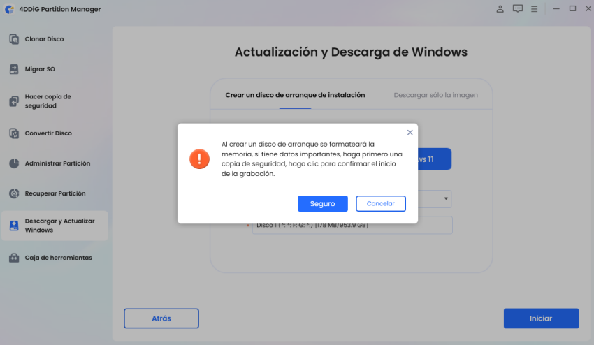 asegúrese de descargar Windows