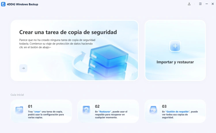 crear una tarea de respaldo