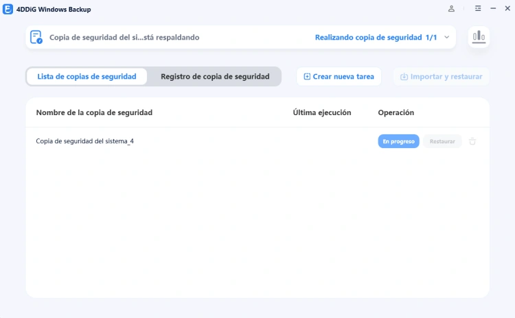 respaldando el ordenador