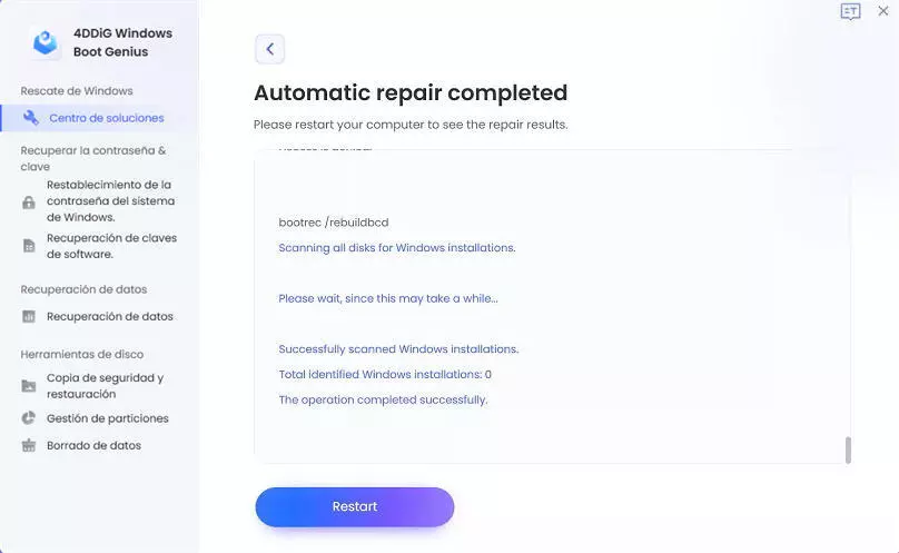 fix error code: 0xc0000001 on your PC with 4DDiG Windows Boot Genius