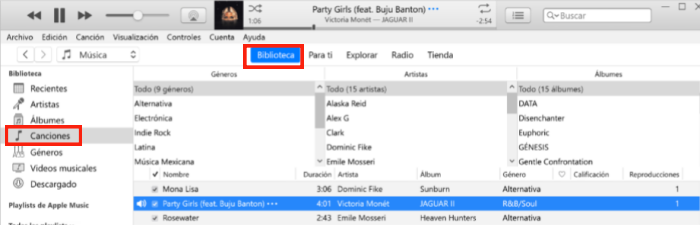 Agregar canción a la biblioteca de iTunes