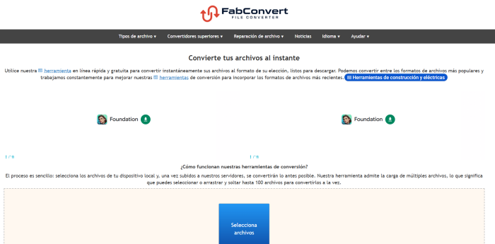 Herramienta de reparación de audio FabConvert