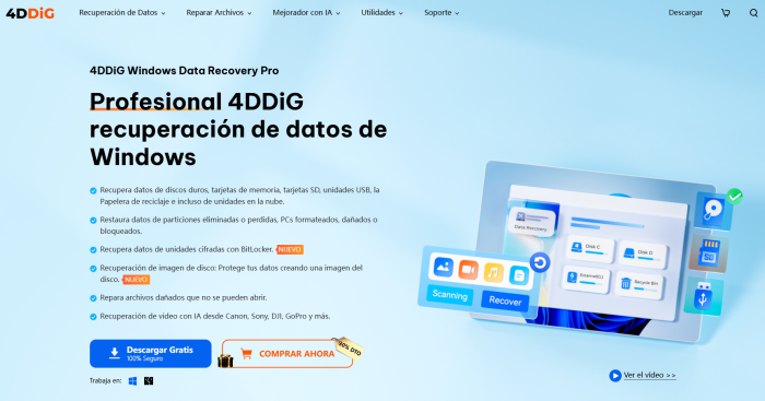 interfaz de recuperación de tarjeta SD