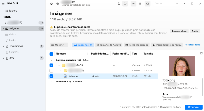 Vista previa de los archivos