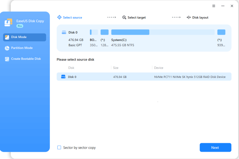 Clonación de SSD con EaseUS Disk Copy