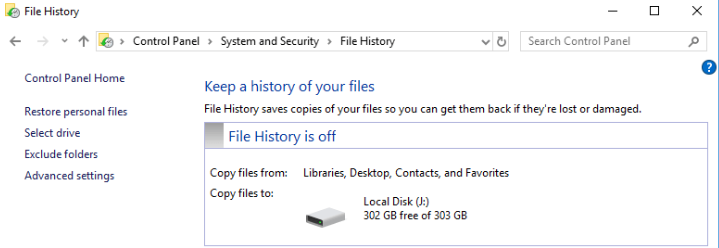 Restaurar con Historial de archivos