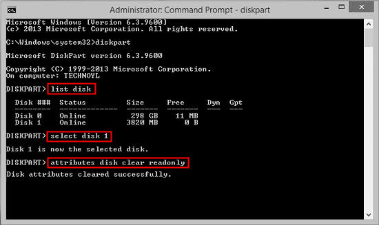 formatear usb protegida contra escrictura usando cmd