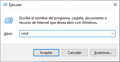 ejectuar cmd