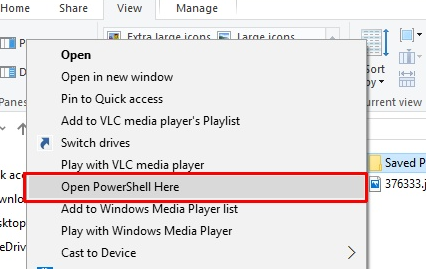 Abrir ventana de PowerShell