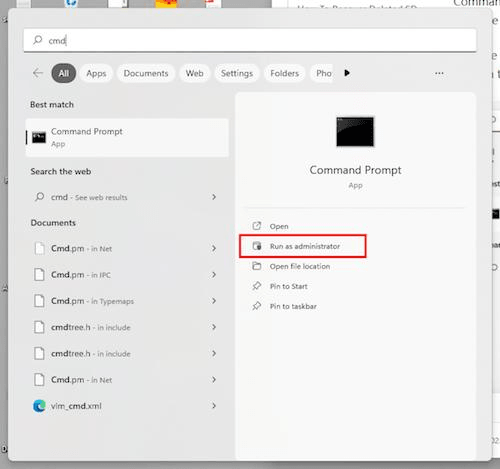 haz clic en ejecutar como administrador