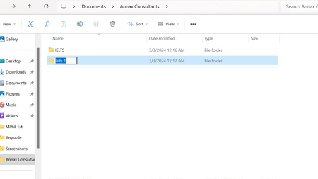 crear una nueva carpeta