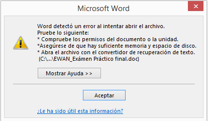 6 Formas de arreglar Word detectó un error al intentar abrir el archivo