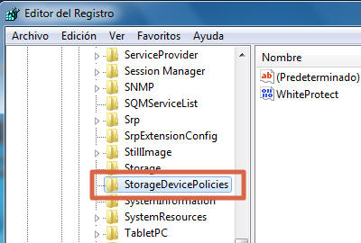 eliminar proteccion contra escritura de sd desde el editor del registro