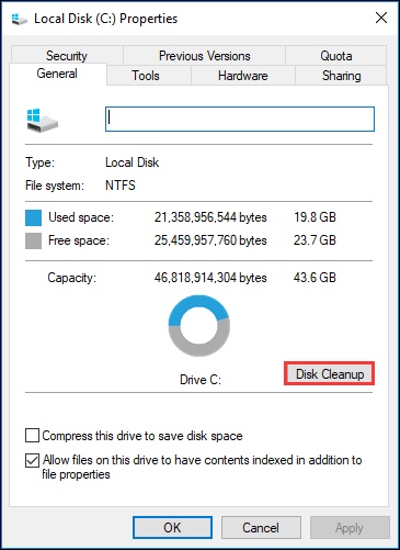 0x80070070-usar-la-herramienta-de-limpieza-de-disco-2