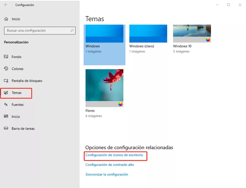 desktop icon settings