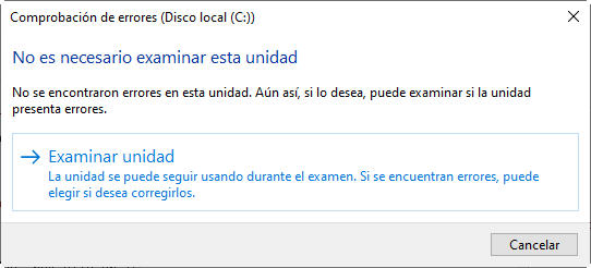 examinar unidad