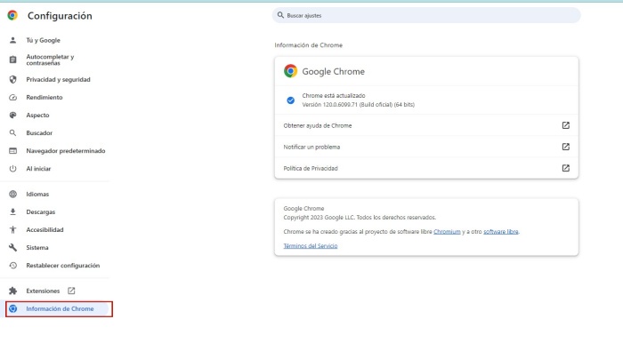 actualizar google chrome