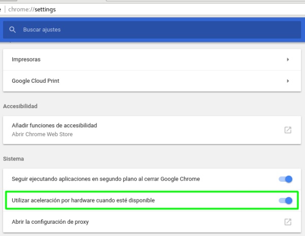 utilizar aceleracion por hardware cuando este disponible