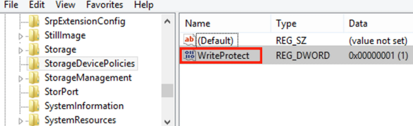 Configuración de WriteProtect