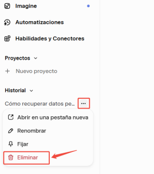 Eliminar una conversación específica en PC