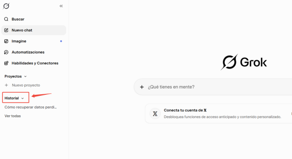 Consultar historial de chats