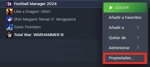 steam propiedades