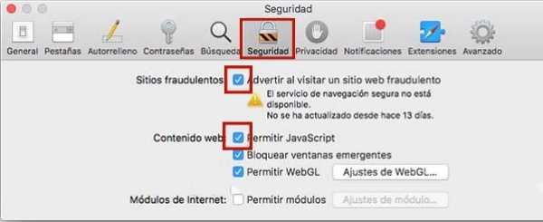 activar javascript en safari mac