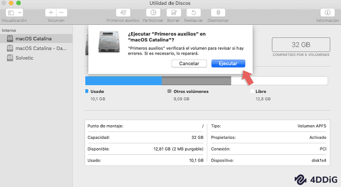 Haga clic en Ejecutar