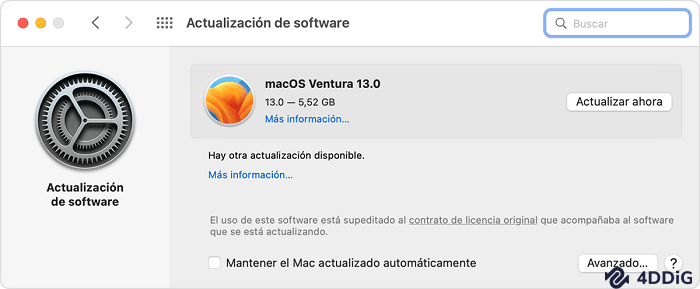 Haga clic en Actualizar ahora