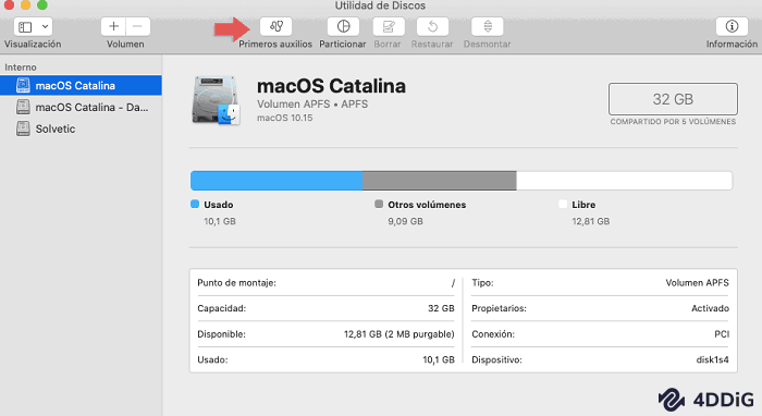 Haga clic en Primeros auxilios