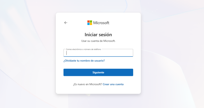 Crear una cuenta de Microsoft