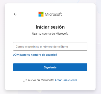 Iniciar sesión en la cuenta de Microsoft