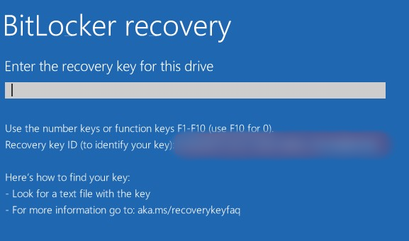 Dell solicita la clave de recuperación de BitLocker